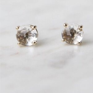 Suzanne Kalan 14K Topaz Round Faceted Stud Earrings